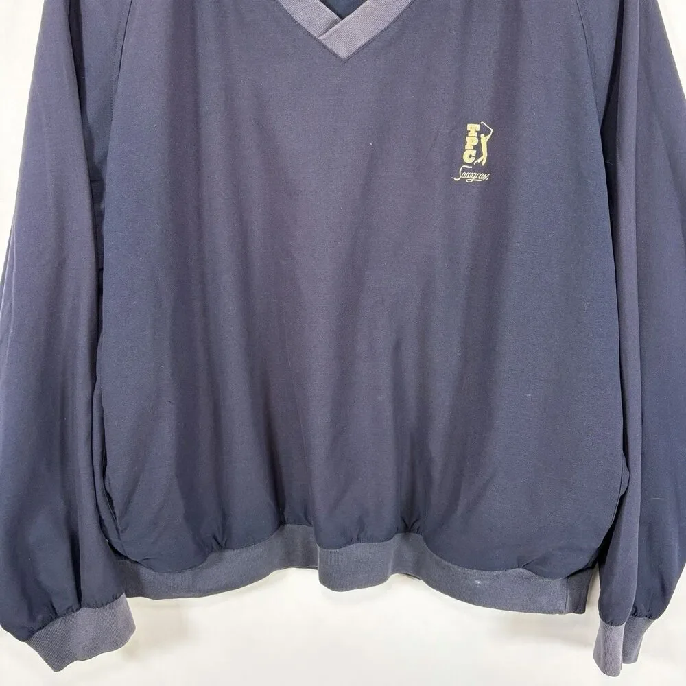 VTG EP Pro TPC Sawgrass V Neck Windbreaker Golf Pullover Jacket Womens Medium